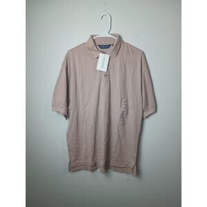 Vtg Spring Harbor Collection NWT Hills Tan Polo Shirt Men's Large 80s 90s